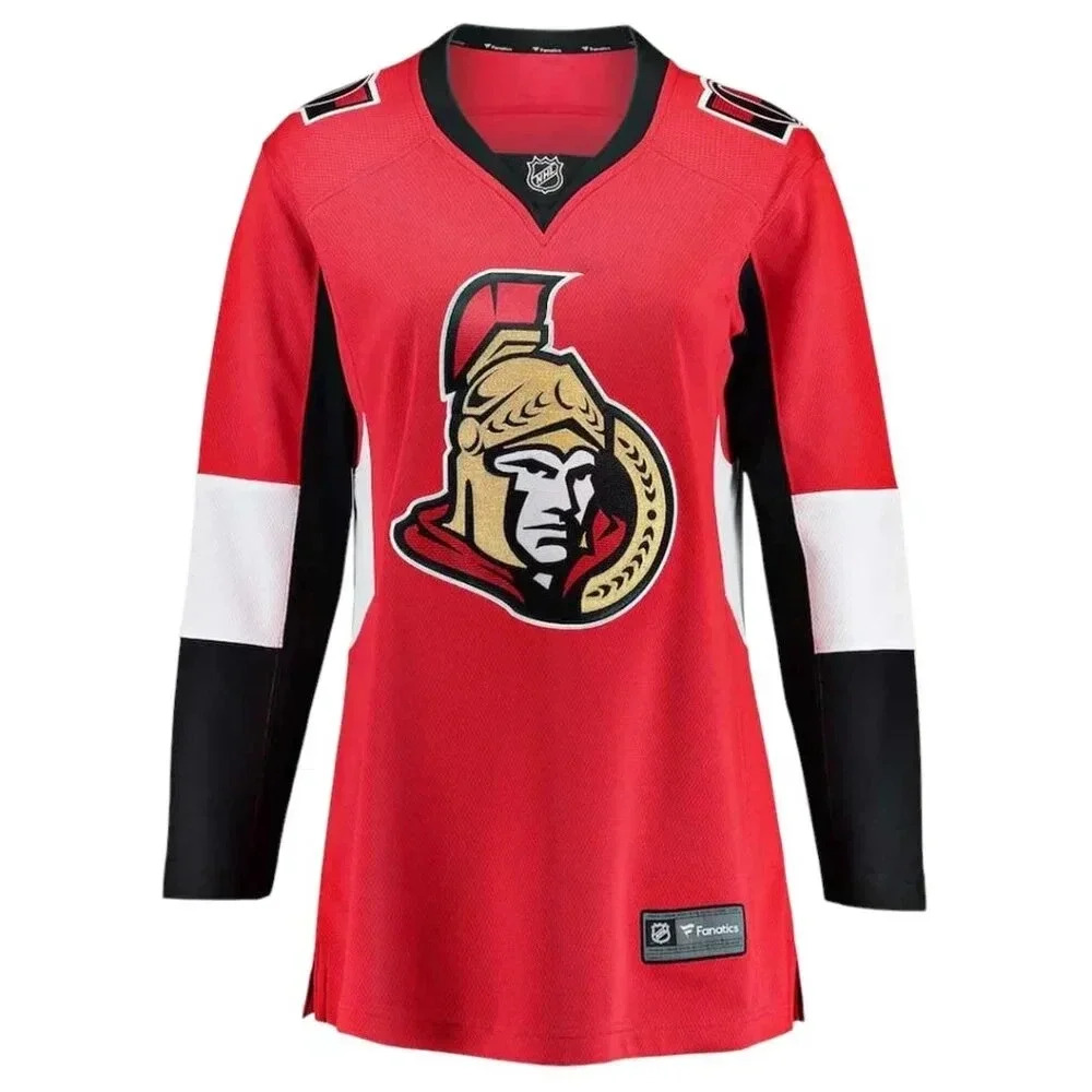 NWT NHL Fanatics Womens Ottawa Senators Breakaway Ice Hockey Blank Jersey Sz XL